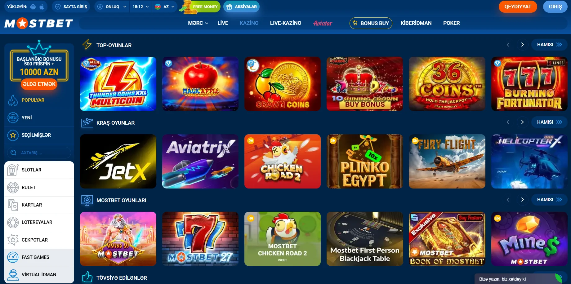 Mostbet AZ Casino oyun kataloqu və Mostbet kazino bölmələri icmalı Mostbet AZ Casino oyun kataloqu və Mostbet kazino bölmələri